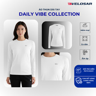 Áo Thun Nữ Dài Tay Velosar RLS-20003 100% Polyester Siêu Nhẹ, Giữ Ấm, Co Giãn 4 Chiều