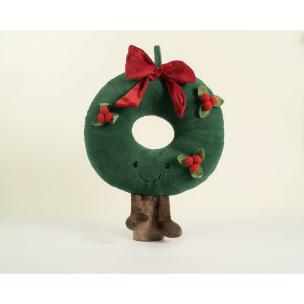 Gấu Thú Bông Noel Bánh Gừng Hộp Quà Vòng Nguyệt Quế Giáng Sinh Quà Tặng Unisex Độc Đáo Dễ Thương