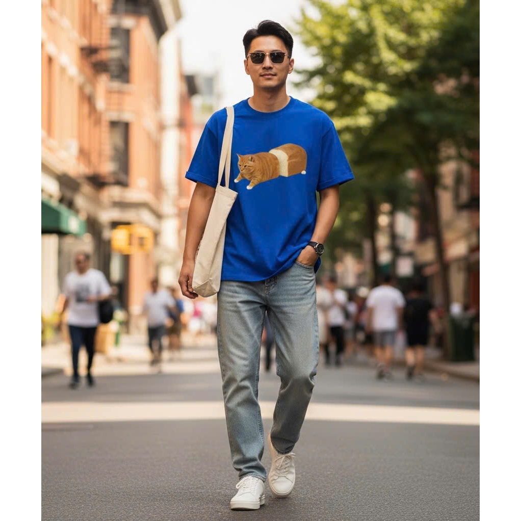 Áo thun Stee Cổ tròn SANDWICH CAT Localbrand ICVCVNI Unisex Cotton