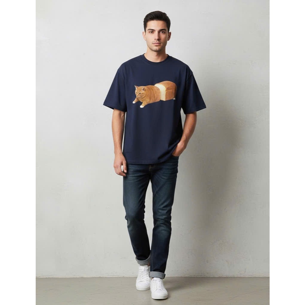Áo thun Stee Cổ tròn SANDWICH CAT Localbrand ICVCVNI Unisex Cotton