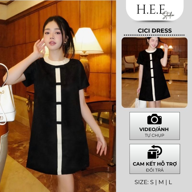 H.E.E - Đầm dáng suông Cici Dress đính nơ phong cách tiểu thư, nhẹ nhàng