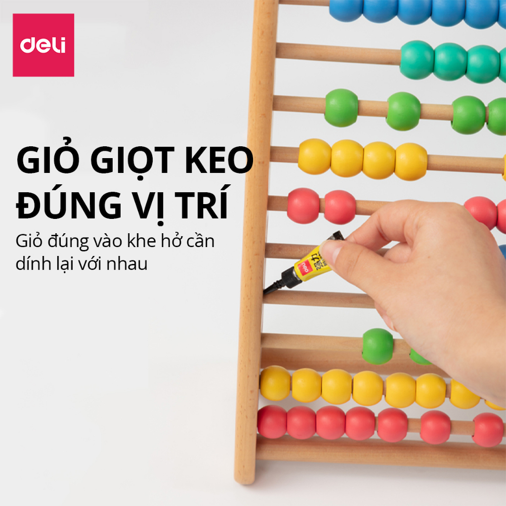 Set 3 Tuýp Keo 502 Deli – Keo Siêu Dính Đa Năng, Dán Nhựa, Gỗ, Kim Loại, Tiện Dụng Gia Đình