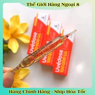 Vitamin D3 liều cao Pháp Uvedose 100000 UI ống 2ml cho bé từ 18 tháng tuổi giúp hấp thụ canxi tốt