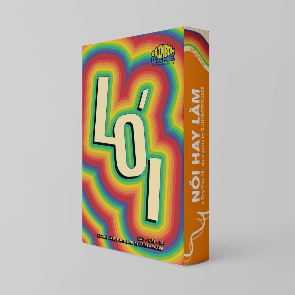Bộ Bài Lói Lèm Rainbow Game Song Ngữ Việt Anh Giấy Cứng Drinking Game MaSoi SG