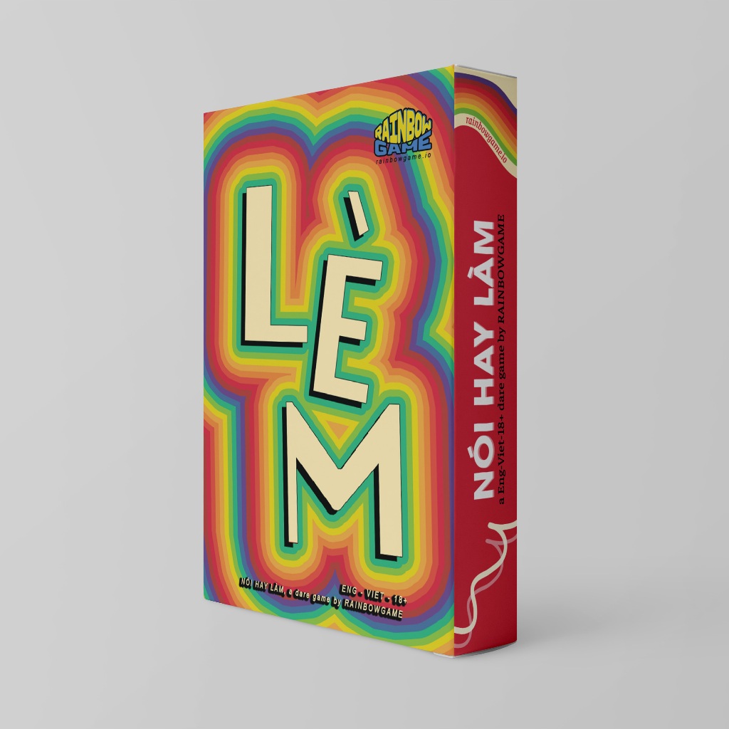 Bộ Bài Lói Lèm Rainbow Game Song Ngữ Việt Anh Giấy Cứng Drinking Game MaSoi SG