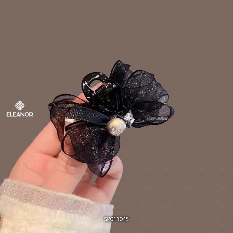 Set kẹp tóc nữ càng cua mini Eleanor Accessories hình nơ sang trọng phụ kiện tóc kẹp nữa đầu 11045
