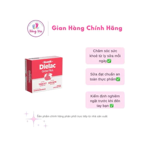 {Chính hãng} Thùng 24 Hộp Sữa Bột Pha Sẵn Vinamilk Dielac Grow Plus 1t 24h 110ml Hương dâu, chuối