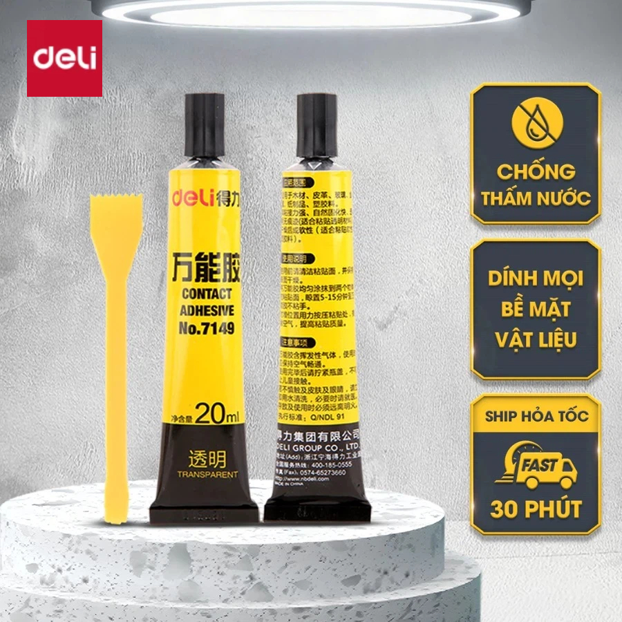 Keo Siêu Dính Đa Năng Deli 7ml/ 20ml Có Thể Dán Trên Mọi Bề Mặt Phù Hợp Sửa Chữa, Ghép Nối 7140/7149