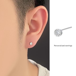 SNUOFO-Khuyên Tai Bạc Đơn Chiếc Mini Nam Dưỡng Lỗ Tai Thiết Kế Độc Lạ Phong Cách Tối Giản Thời Thượng Cho Nam Giới