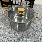 Bộ Nồi Inox 6 Món Cao Cấp Chất Lượng Dùng Cho Mọi Loại Bếp, Combo Bộ Nồi Inox Sang Trọng Dùng Cho Gia Đình — ảnh 4