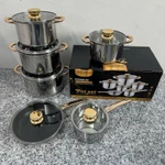 Bộ Nồi Inox 6 Món Cao Cấp Chất Lượng Dùng Cho Mọi Loại Bếp, Combo Bộ Nồi Inox Sang Trọng Dùng Cho Gia Đình — ảnh 2