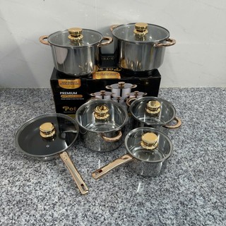 Bộ Nồi Inox 6 Món Cao Cấp Chất Lượng Dùng Cho Mọi Loại Bếp, Combo Bộ Nồi Inox Sang Trọng Dùng Cho Gia Đình