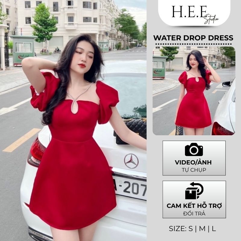 H.E.E - Đầm nữ Water Drop Dress HELEN thiết kế trễ vai sang chảnh đi chơi, đi tiệc