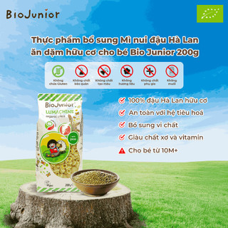 Mì Nui Đậu Hà Lan Ăn Dặm Hữu Cơ Cho Bé Bio Junior 200g – Giàu Đạm Thực Vật, Dễ Ăn – Natural Market