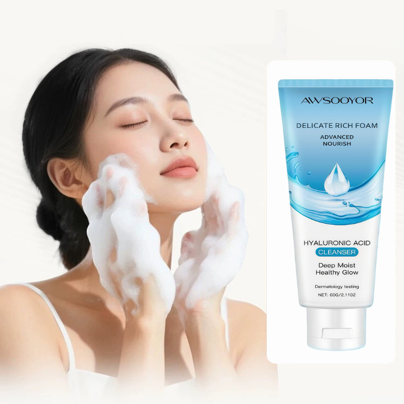 AWSOOYOR Sữa rửa mặt Amino Acid 60g rửa mặt dịu nhẹ sáng và tối, kiểm soát dầu nhẹ nhàng, da vẫn ẩm mịn sau khi rửa