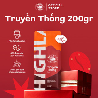 Cà Phê Rang Xay Truyền Thống Highlands Coffee 200g (80% Robusta và 20% Arabica)
