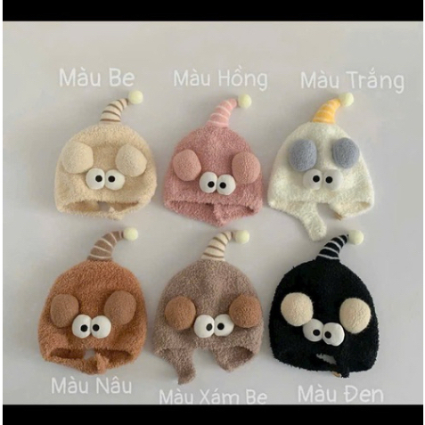 Mũ bịt tai bằng len siêu dễ thương và độc đáo dành cho trẻ sơ sinh và trẻ mới biết đi