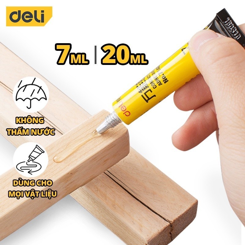 Keo Siêu Dính Đa Năng Deli 7ml/ 20ml Có Thể Dán Trên Mọi Bề Mặt Phù Hợp Sửa Chữa, Ghép Nối 7140/7149