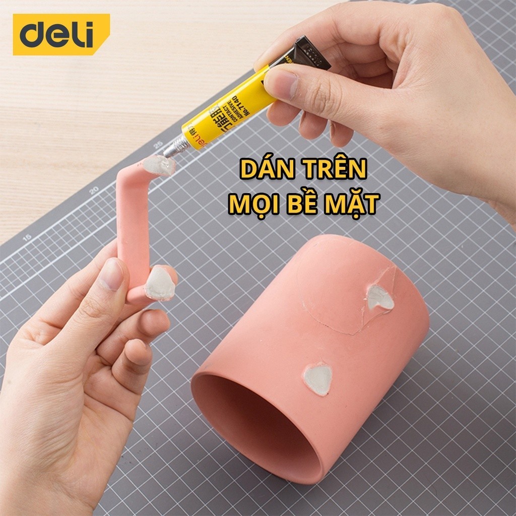 Keo Siêu Dính Đa Năng Deli 7ml/ 20ml Có Thể Dán Trên Mọi Bề Mặt Phù Hợp Sửa Chữa, Ghép Nối 7140/7149