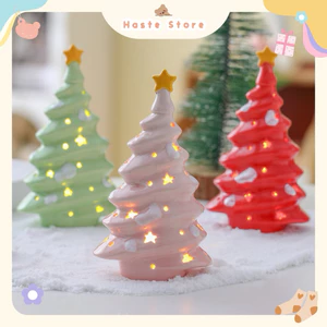 Đèn Ngủ Sứ Hình Cây Thông Noel Giáng Sinh Quà Tặng Độc Đáo Dễ Thương Unisex
