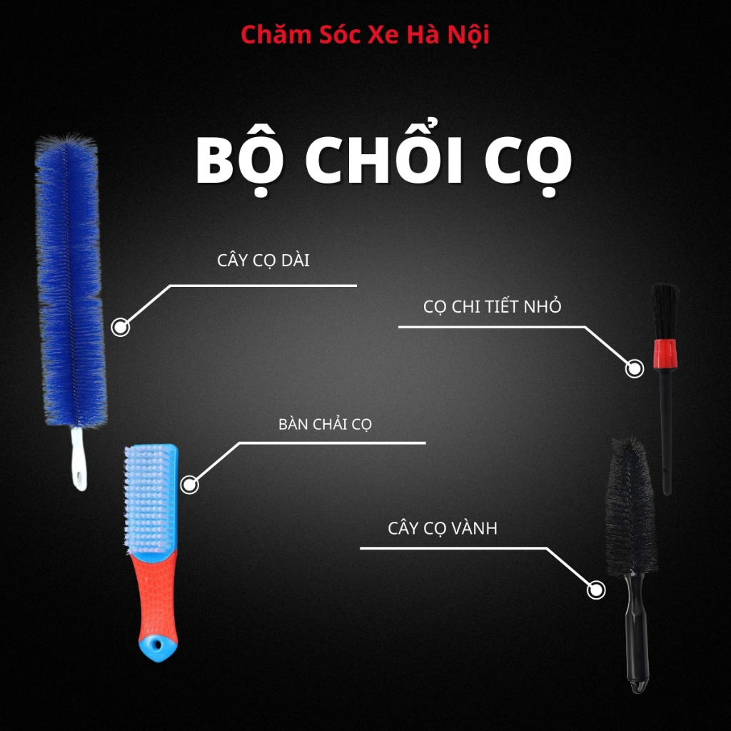 Combo 10 Món Rửa Xe Máy Cao Cấp – Kèm Dung Dịch Rửa Xe K-Wash 500ml