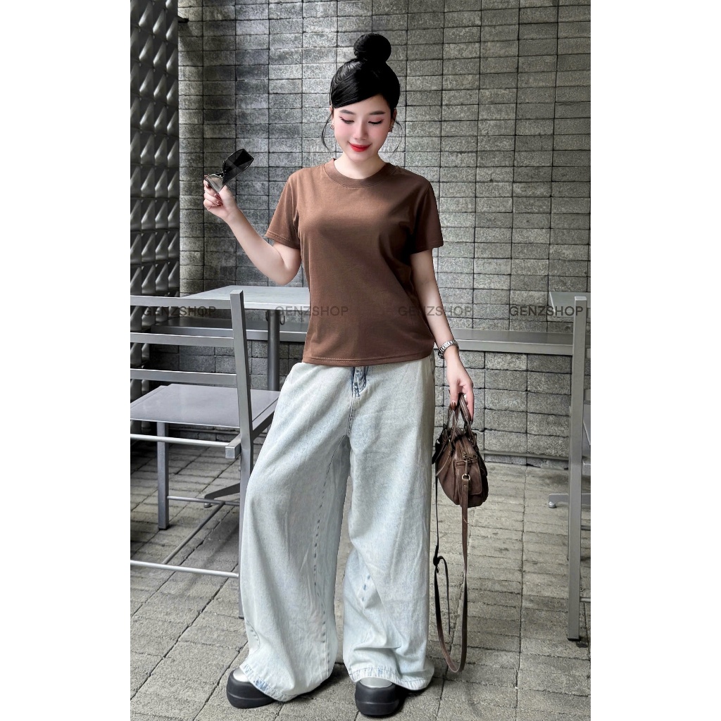 Áo Thun Nữ Babytee Trơn Basic 250GSM Cotton 2C Thoáng Mát BST Genz26