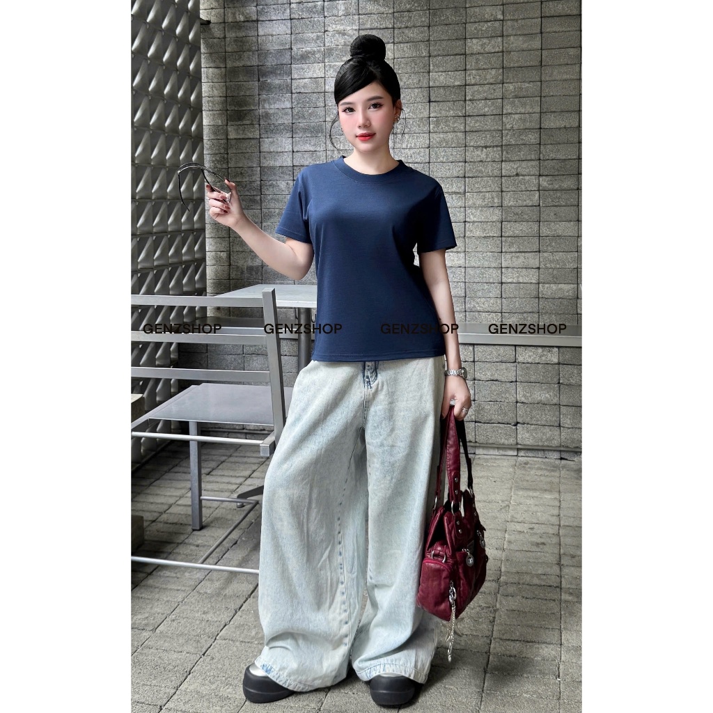 Áo Thun Nữ Babytee Trơn Basic 250GSM Cotton 2C Thoáng Mát BST Genz26