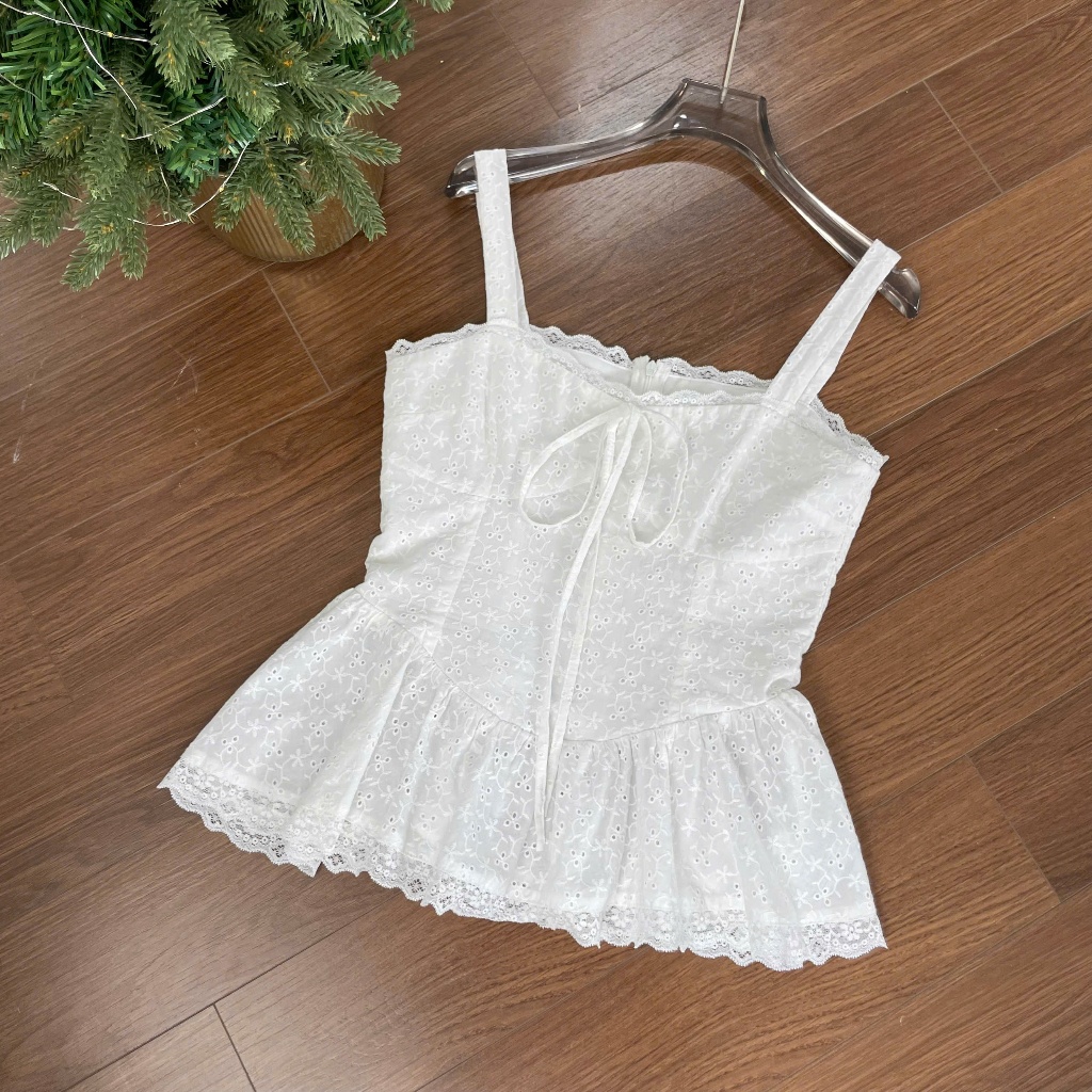𝐃𝐚𝐦𝐢 𝐓𝐨𝐩 - Áo kiểu nữ, áo 2 dây xô hoa phối ren nhien.official NAS00036 | BigBuy360 - bigbuy360.vn