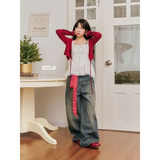 𝐎𝐫𝐚𝐯𝐢𝐬 𝐉𝐞𝐚𝐧𝐬 - Quần jeans nữ dáng thụng ống rộng nhien.official NQJ00001