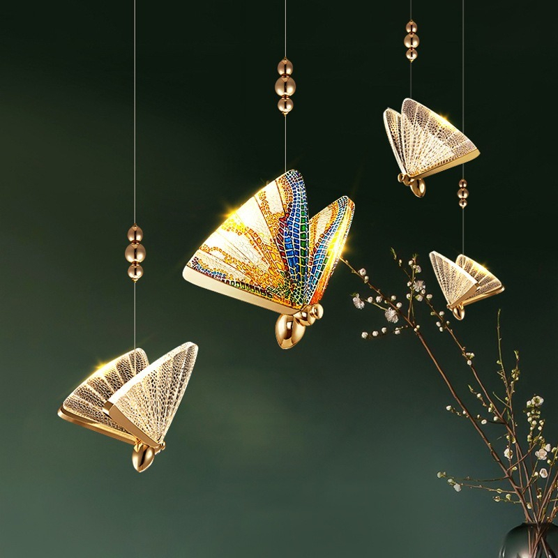 Crystal đèn chùm nhỏ phòng ngủ đầu giường ấm áp ánh sáng xa xỉ hiện đại đơn giản nhà hàng ánh sáng quầy bar phong cách B