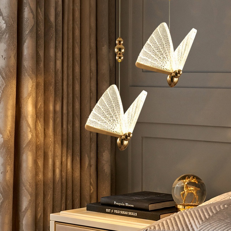 Crystal đèn chùm nhỏ phòng ngủ đầu giường ấm áp ánh sáng xa xỉ hiện đại đơn giản nhà hàng ánh sáng quầy bar phong cách B