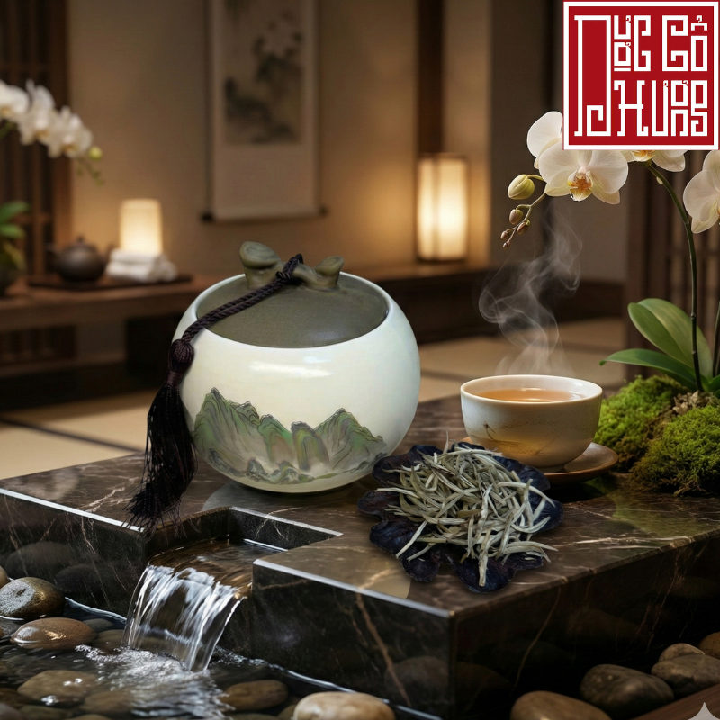 Set trà shan tuyết cổ thụ 300 tuổi hảo hạng ,set quà biếu tết 2026 ,bộ quà tặng lãnh đạo đối tác cao cấp