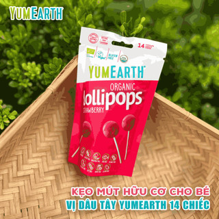 Kẹo Mút Hữu Cơ Cho Bé YumEarth 14 Chiếc – Ngọt Dịu Tự Nhiên, An Toàn Cho Trẻ – Natural Market