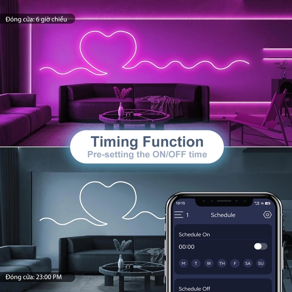 Đèn neon 10M 5V ARGB,Dây đèn neon chạy đuổi ARGB trang trí decor tường phòng ngủ,góc làm việc PC,phòng khách | BigBuy360 - bigbuy360.vn