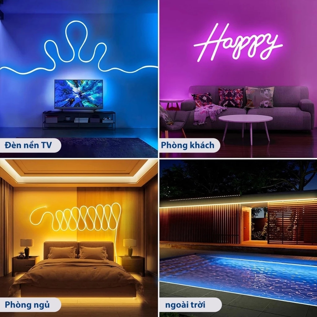 Đèn neon 10M 5V ARGB,Dây đèn neon chạy đuổi ARGB trang trí decor tường phòng ngủ,góc làm việc PC,phòng khách | BigBuy360 - bigbuy360.vn