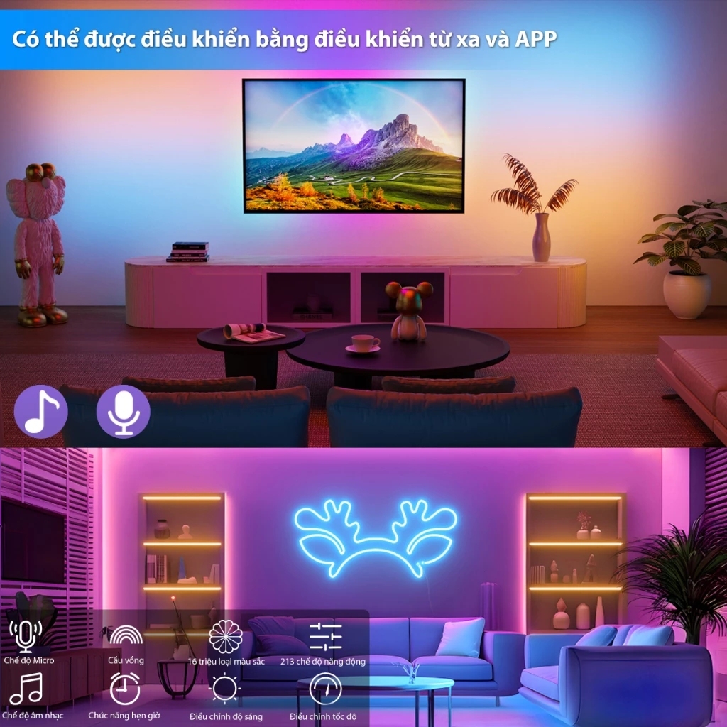 Đèn neon 10M 5V ARGB,Dây đèn neon chạy đuổi ARGB trang trí decor tường phòng ngủ,góc làm việc PC,phòng khách | BigBuy360 - bigbuy360.vn