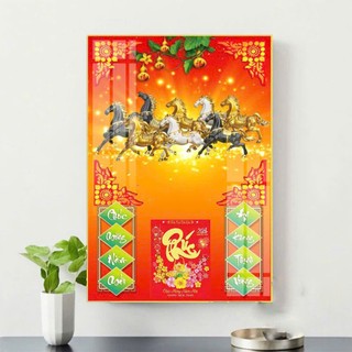 ( Tặng kèm luôn quyển Lịch) Đốc Lịch Tráng Gương In uv Cao Cấp, Lịch Bloc Trang Trí Nhà Cửa Làm Quà Tặng