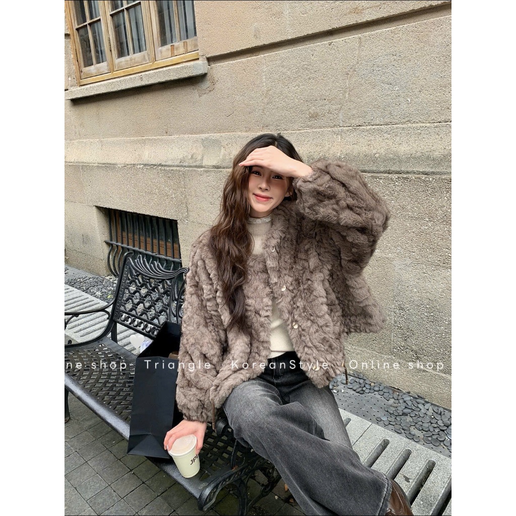 TRIANGLE - Paris Fur Coat (Cân nhắc kỹ, returned is not welcomed)- Áo khoác lông phong cách Pháp dày dặn và cao cấp