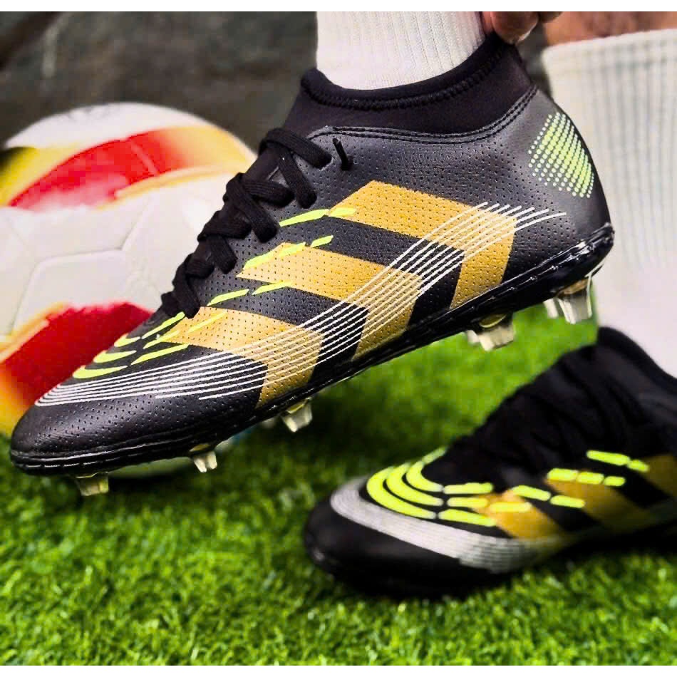 Giày đá bóng cổ cao TheGoal FG2, khâu FULL đế đinh FG sân cỏ tự nhiên, TẶNG TÚI RÚT + TẤT
