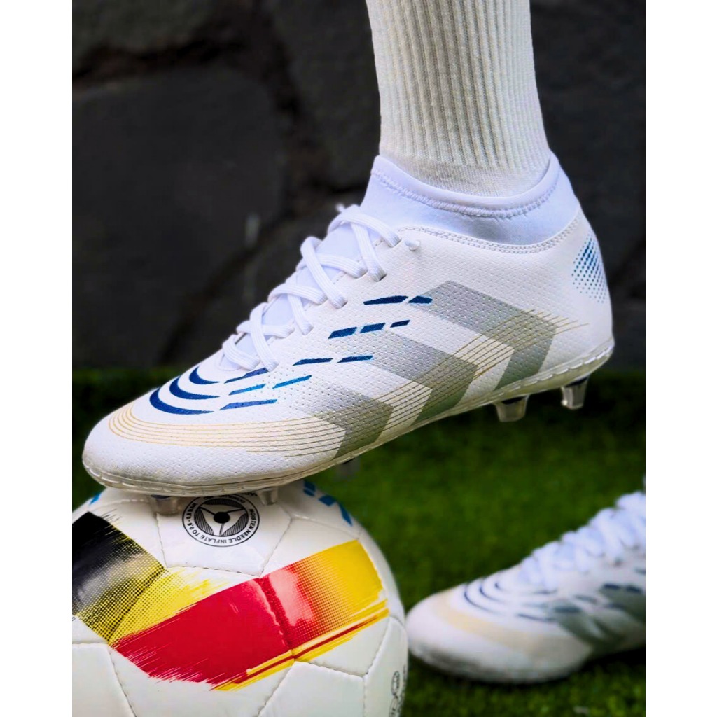 Giày đá bóng cổ cao TheGoal FG2, khâu FULL đế đinh FG sân cỏ tự nhiên, TẶNG TÚI RÚT + TẤT