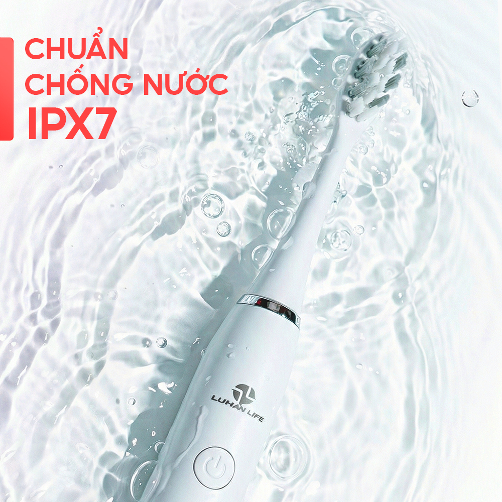 Bàn Chải Điện Người Lớn 5 Chế Độ LUHAN LIFE , Bàn Chải Đánh Răng Điện Thông Minh Sóng Âm Sonic IPX7
