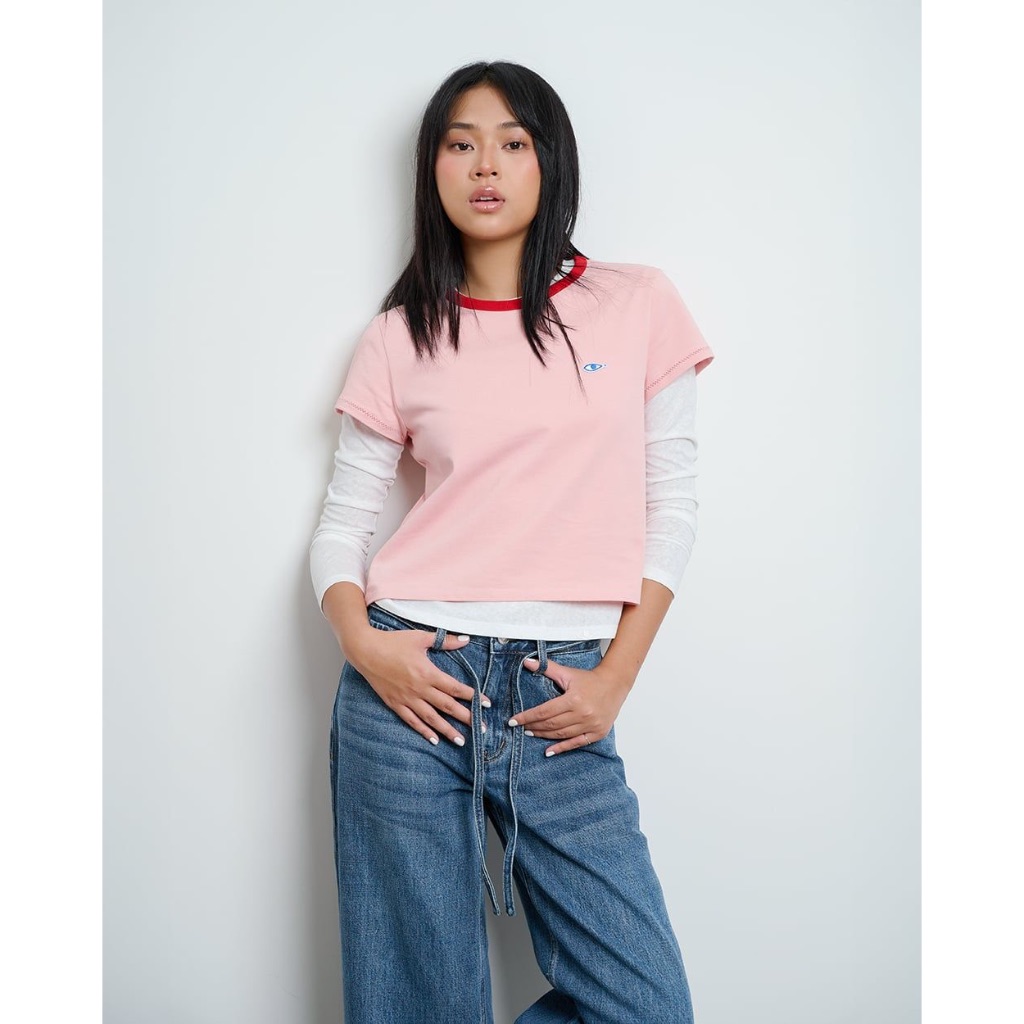 TheBlueTshirt - Áo thun trơn tay ngắn cổ tròn phom lửng dày dặn 250gsm cho nữ - Áo Daughter T
