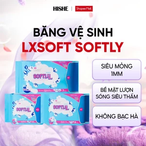 Băng vệ sinh Lxsoft Softly Siêu mỏng, mềm mại, KHÔNG bạc hà, phù hợp với làn da nhạy cảm