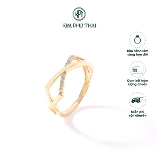 Nhẫn Nữ KIM PHÚ THÁI Vàng 10K Thiết Kế Đan Thanh – NV8