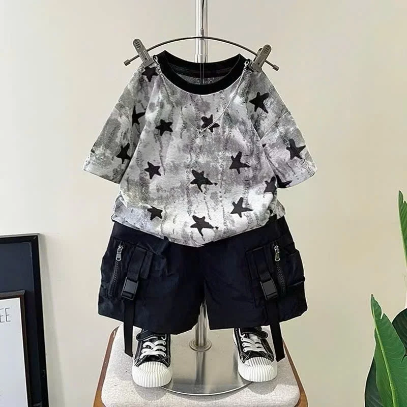 Set đồ bé trai hoạ tiết ngôi sao rách