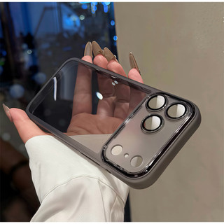 Ốp Điện Thoại Trong Suốt Sang Trọng Cho IPhone 12 13 14 15 16 17 Pro Max Plus Vỏ TPU Mềm Có Bảo Vệ Camera Vỏ Chống Sốc