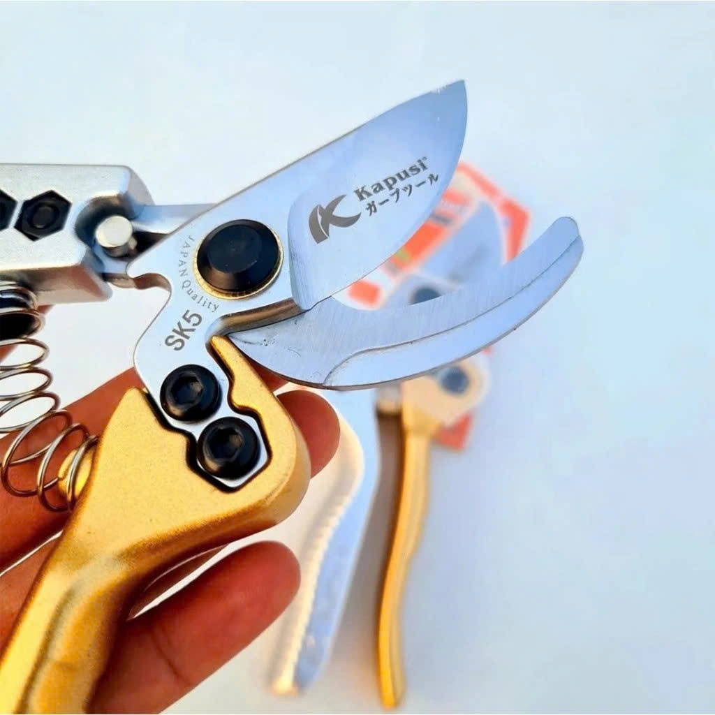 Kéo Cắt Cành Kapusi K-8623 Cao Cấp, Lưỡi Thép SK5 Sắc Bén, Tay Cầm Hợp Kim, Cắt Tỉa Cây Cảnh
