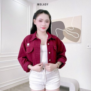 Áo khoác JEAN nữ MOLADY thiết kế thêu màu thời trang K517