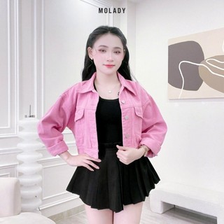 Áo khoác JEAN nữ MOLADY thiết kế thêu màu thời trang K517