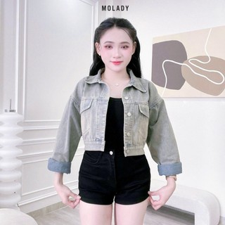 Áo khoác JEAN nữ MOLADY thiết kế thêu màu thời trang K517